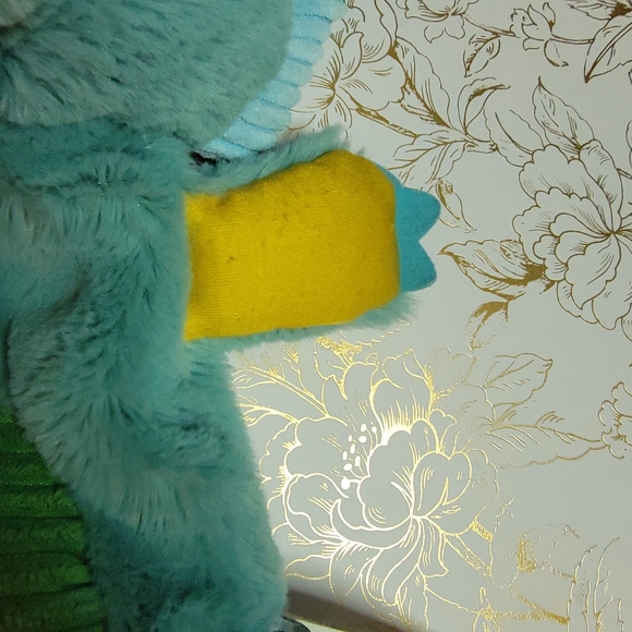 MARY Meyer Pebblesaurus Lovey Blue 14" Dinosaur Plush Security Blanket - Picture 6 of 7